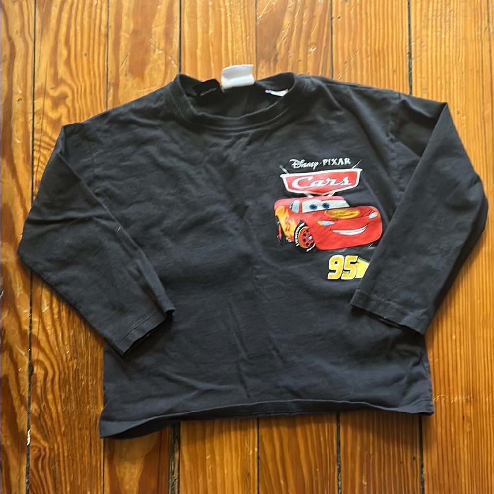 Zara Disney Pixar Cars Black Long Sleeve Shirt